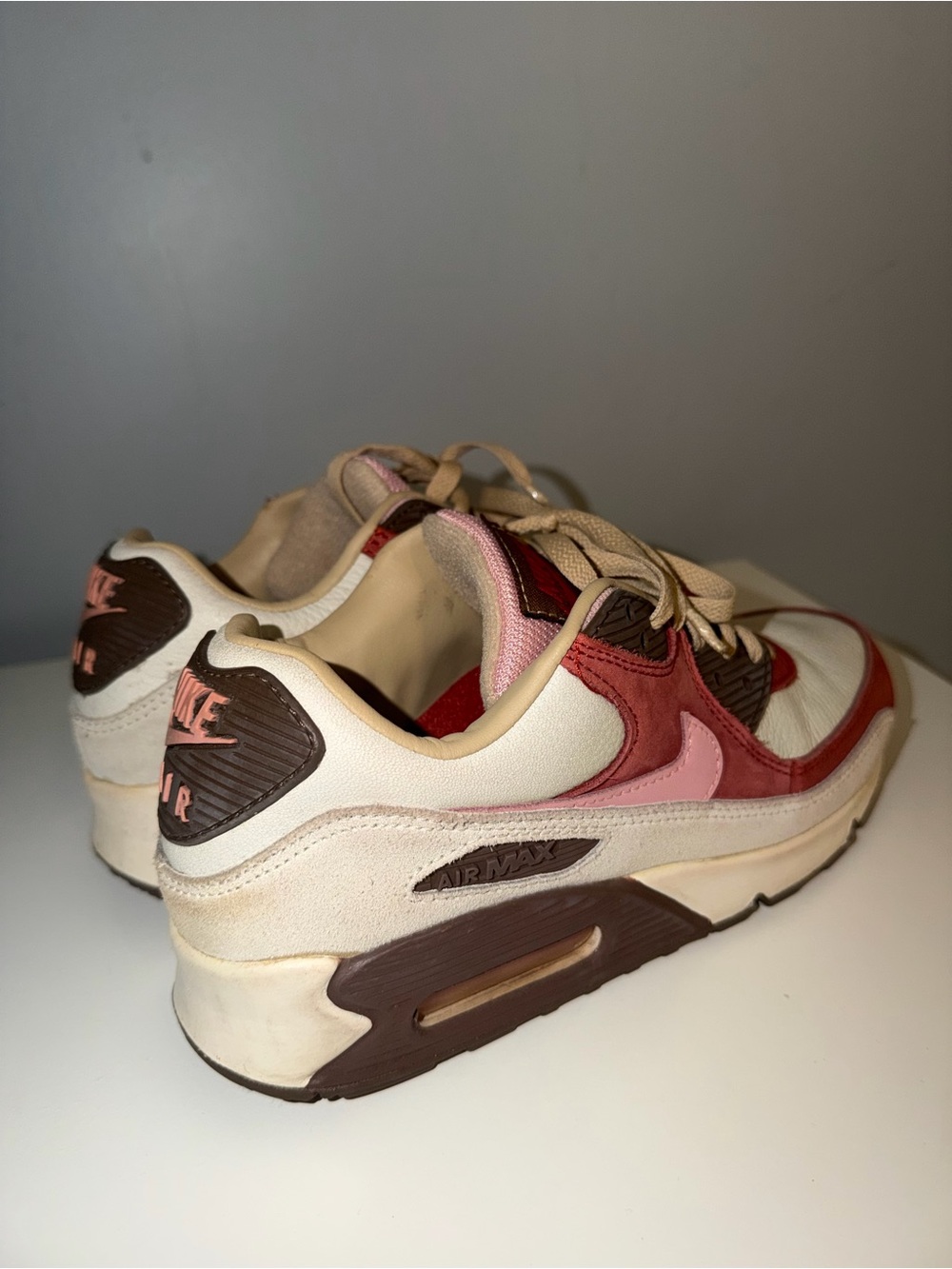 Nike Air Max 90 NRG Bacon (2021) Sneakers in Pink, Red, Cream and Brown